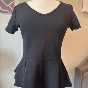 Chic Black Peplum Blouse